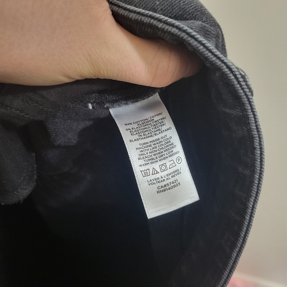 Loft high rise button fly curvy skinny jeans raw hem - Picture 5 of 5